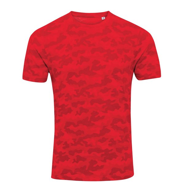 AWDis - Camiseta de camuflaje para hombre (Camuflaje Rojo)