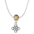 thumbnail image 1 of Delight Jewelry Silvertone Celtic Knot Cross Mia Monkey Charm Necklace, 1 of 4