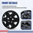 thumbnail image 4 of 16" Set of 4 Hubcaps Wheel Rims Cover for 2008-2016 Dodge Grand Caravan/2008-2010 Chrysler Town & Country Bolt-on Installation Black Lacquer, 4 of 10