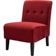 thumbnail image 4 of Linon Coco Button Tufted Slipper Accent Chair, Red, 4 of 11
