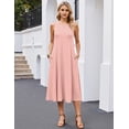 thumbnail image 4 of Zeagoo Summer Casual Dresses for Women Sleeveless Midi Dress Swing Tank Sundress Pleated Tshirt Dress with Pockets, 4 of 6