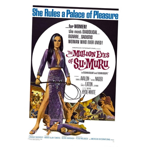 Million Eyes Of Sumuru Movie Poster 12x16 Print on Metal Sign 12in x 16in Square Adults Best Posters