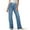 #020 Light Blue, variant on Felirenzacia Women's Loose Straight Leg Jeans, Drawsring Vintage Blue Denim Pants