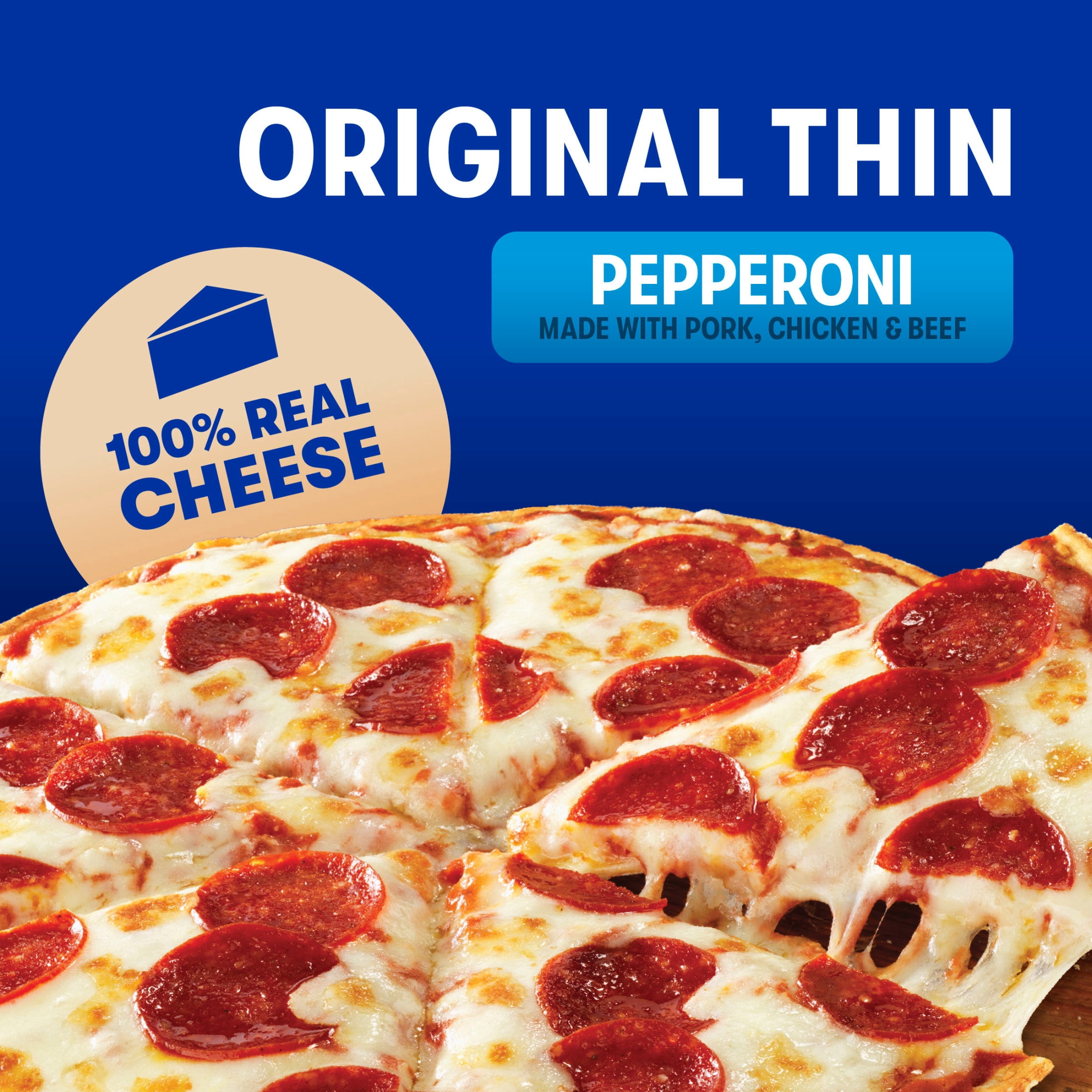 Jack's Frozen Meat Pizza, Pepperoni and Cheese, Original Thin Crust Pizza for Grilling, 14.3 oz (Frozen)