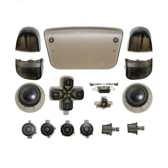Full Set Buttons For PS5 V1 1.0 BDM-010 Controller Thumb Sticks Joystick Cap L1 R1 L2 R2 D-pad Share Button Replacement Clear Black