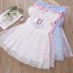 thumbnail image 2 of Ropa de Elsa para niñas, nuevos vestidos de princesa de verano 2024, vestido de manga voladora para niños, vestidos de fiesta de Elsa de Frozen para bebés, ropa para niños, 2 of 4