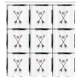 thumbnail image 3 of Ambesonne Valentine Shower Curtain, Arrow Hearts Pattern, 69"Wx84"L, Black White Pink, 3 of 5