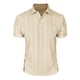 thumbnail image 5 of Blusa y camisa de manga corta con cuello vuelto para hombre, informal, a la moda, con botones, lisa, de poliéster., 5 of 7