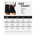 thumbnail image 5 of TIYOMI Plus Size Women's Elastic Waist Black Shorts 2X Pocketed Monstera Pants Comfy Drawstring Pants Casual Summer Beach Shorts 2XL 18W 20W, 5 of 5