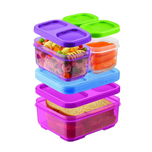 Rubbermaid LunchBlox Kids Pink Lunch Kit, Tall, Purple/Pink/Green (1866738)
