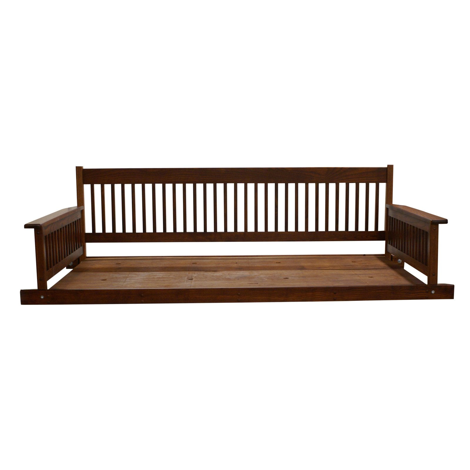 Hinkle Plantation Slat Back Swinging Patio Daybed Walmart