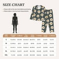 thumbnail image 3 of KLL Cute Poached Eggs Print Women's Long Sleeve Pajamas with Pants Sleepwear Loungewear 2 Set-X-Large, 3 of 7