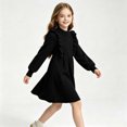 thumbnail image 6 of Odeerbi Kids Girls Mock Neck Sweater Dress Ruffle Long Sleeve A-Line Knit Dress for Fall Winter, 6 of 9