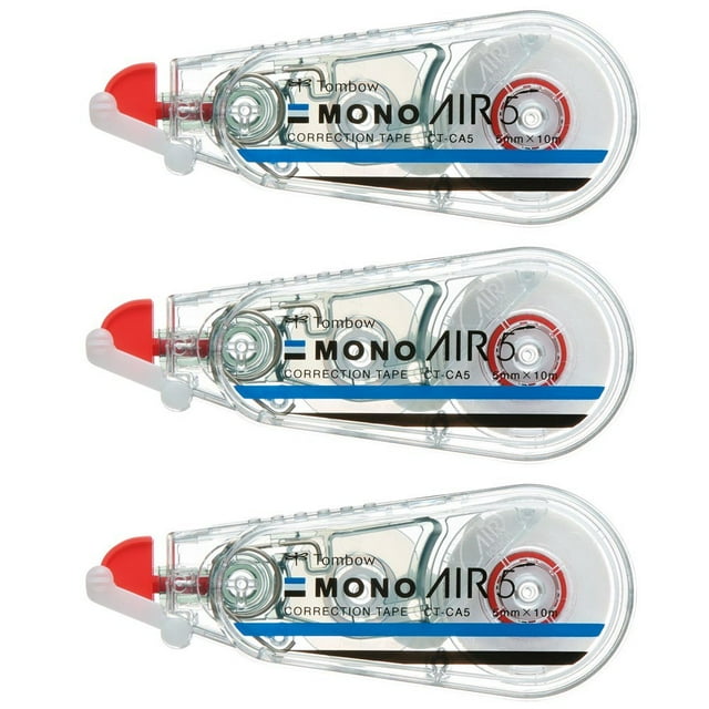 Cinta correctora Tombow KPB-325 MONO Air, 5 mm x 10 m, 3 unidades