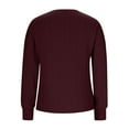 thumbnail image 5 of Mlzmgr Blouses for Women Loose Fitted Crew Neck Pullover Long Sleeve Going out Casual Tops Solid Color, 5 of 7