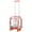 Orange, variant on Transparent Pet Trolley Box, Cat Carrier with Wheels, Hard Shell Pet Rolling Backpack with Telescopic Handle, Detachable Shoulder Strap, for Travel Outdoor