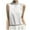 White, variant on hotojiny Blouses for Women Dressy Casual Satin Ruffle Mock Neck Work Tops Plus Size Silk Sleeveless Pleated Office Shirt