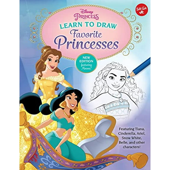 Pre-Owned Disney Princess: Learn to Draw Favorite Princesses: Featuring Tiana, Cinderella, Ariel, Snow White, Belle, and Other Characters! (Paperback) 1633228169 9781633228160