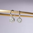 thumbnail image 3 of 2 Carat IGI Certified Round Shape Lab Grown Diamond Earrings | 18K White Gold | Bella Vintage Dangling Lab Diamond Earrings | Prong Setting | FG-VS Quality Friendly Diamonds, 3 of 6