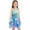 Blue, variant on YONGHS Kids Girls Bohemian Dresses Sleeveless Straps Flower Printed Summer Beach Sundress with Necklace Type B 3-4