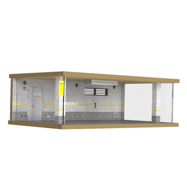 Vitrina de coche CUTICAT 1/32 adorno de iluminación LED 4 espacios de estacionamiento bloques de construcción organizador niños Mini juguetes