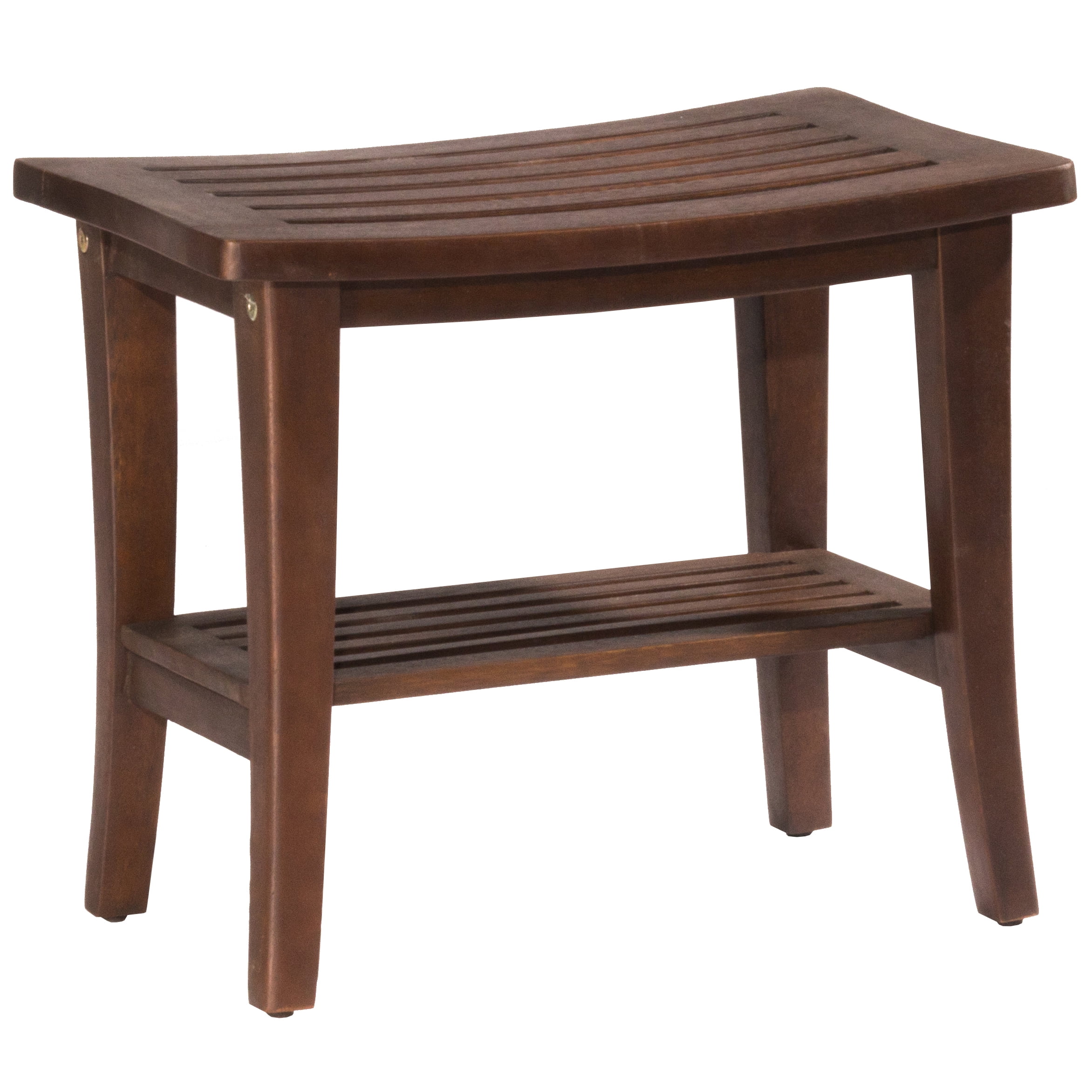 Hillsdale Furniture Preston Walnut Acacia Wood Shower Stool Walmart