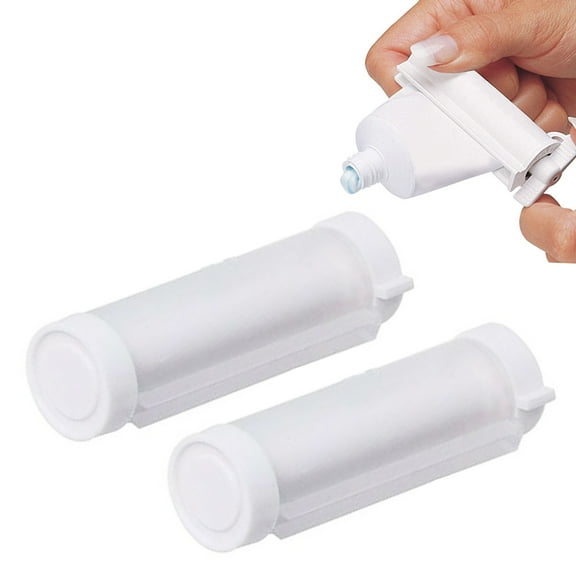 2 Pack Plastic Rolling Tube Toothpaste Dispenser Easy Squeezer Holder Bathroom