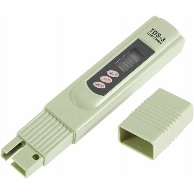 Medidor LCD TDS-3 para probador de calidad de agua potable Prueba digital de temperatura PPM Analizador de medidor de pluma para medir agua potable, hidroponía, acuario, piscina y spa