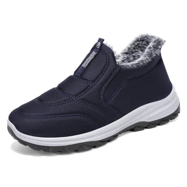 Sin Cordones Botines Térmicos Zapatos Cálidos para Botas Nieve Hombre Ligeras Antideslizantes Cómodas Viajes Y Senderismo