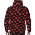 thumbnail image 7 of Daiia Sexy Red Lips Kiss for Men's Fashion Hoodies & Sweatshirts with Kangaroo Pocket Hooded Sweatshirt Breathable & Moisture Wicking-XX-Large, 7 of 7