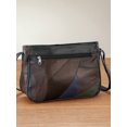 thumbnail image 5 of Black Multi-Color Patch Leather Shoulder Bag, Crafted with Sheep Leather and PVC, Womens Accessories - Measures 10 5/8" Wide x 7 5/8" High x 3 1/2" Deep, 5 of 8