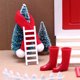 thumbnail image 1 of Juego De Navidad De Mini Puerta Casa de muñecas Decoraciones navideñas Casa de gnomos Juguetes Fomenta la creatividad para niños, 1 of 7