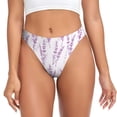 thumbnail image 1 of Balery Lavender Flowers Tangas de Algodón para Mujer con Estampado – Ropa Interior Sexy, Transpirable, G-string-4X-Large, 1 of 6