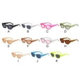 thumbnail image 2 of Qarigey Gafas enmarcadas pequeñas de moda para personas de moda Gafas de sol de color caramelo Gafas sin marco Lentes Marco negro, 2 of 6