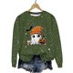 thumbnail image 2 of Ailaofu Women's Halloween Printed Round Neck Casual Sports Long Sleeve Sweatshirt Top Sweatshirt Loose Soft Long Sleeve Pullover Tops, 2 of 6