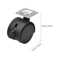 thumbnail image 2 of PENIKOKO 8Pcs Desk Chair Wheels Replacement Plastic Rollers with Brake for Office Chair Mobility, 2 of 8