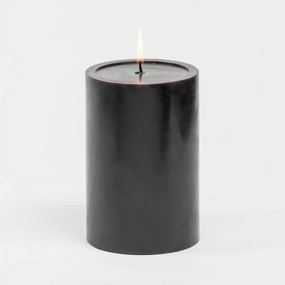 Richland 4" x 6" Black Pillar Candles Set of 6
