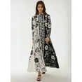 thumbnail image 5 of Printed Long Sleeve Maxi Dress with Belt, 5 of 7