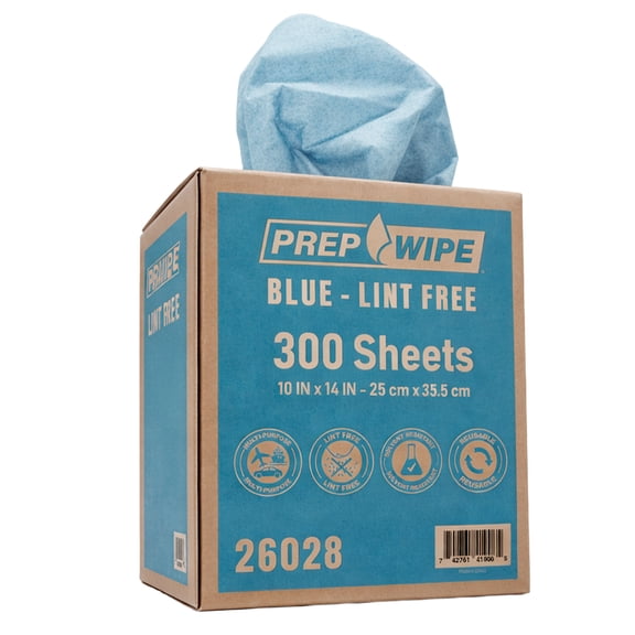 Prep Wipe Lint Free Cleaning Towels Pack of 300 Sheets, 10" x 14" Color: Blue, Size: Pack of 1