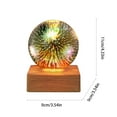 thumbnail image 3 of Dvkptbk Night Light Lamp Desk Colorful Glass Lampshade Gift Spring Decor Valentines Day Decor, 3 of 7