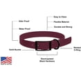 thumbnail image 3 of DogLine - Biothane Waterproof Dog Collar Strong Coated Nylon Webbing with Black Hardware Odor-Proof for Easy Care Clean High Performance Fits Small Medium Large Dogs(Berry: L: 22" - 25" |W 1"), 3 of 8