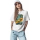 thumbnail image 2 of Womens Tops Lying Frog Holiday Cotton Short Sleeve Round Neck T-Shirt Trendy Comfortable, Tropical Tree Leaf, 2 of 7