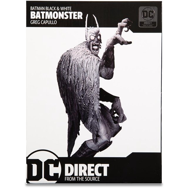 Batman Black and White 7 Inch Statue Figure - Batmonster By Greg Capullo