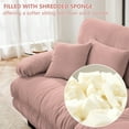 thumbnail image 5 of MAYEERTY 133.8in 3-Seater Chenille Sectional Sofa Modular Deep Seat Sofa Couch for Living Room, Apartment, Studio, Office, Pink, 5 of 11