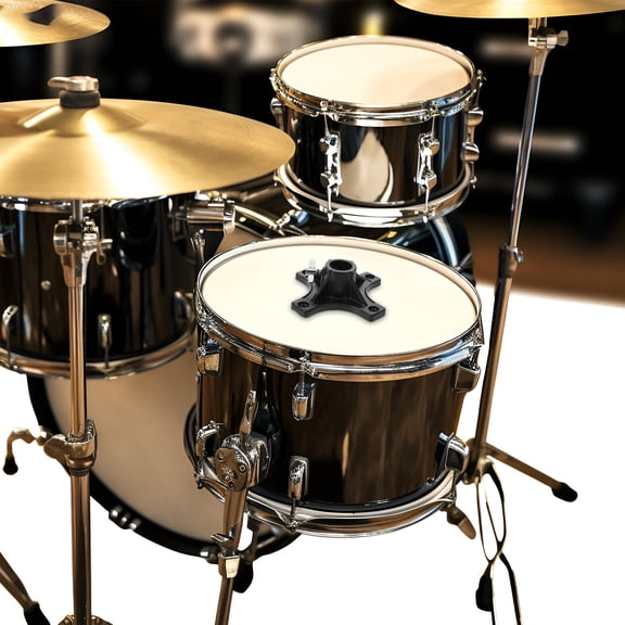 WEUVEB Non-Slip Aluminum Drum Kit Accessories Black Practical for Drummers 2Pcs