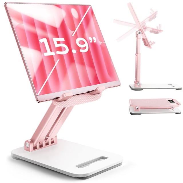 Soporte para tableta LISEN rosa para iPad, oficina, escritorio, decoración, regalos