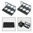thumbnail image 4 of 2 Pieces 3 Grid Empty Eyeshadow Box, Makeup Container Case Round Aluminum Pans Cosmetics Eye Shadow sub Boxes Women Girls, 4 of 10