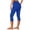 Blue, variant on Capri Leggings for Women High Waisted Tummy Control Butt Lifting Leggings Stretch Cropped Workout Yoga Pants with Pockets