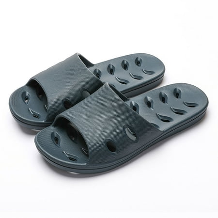 

Huilaibazo Slippers For Men Fashion MenSlippers Flat Lightweight Home Bathroom Non Slip Hollow Sole Open Toe Comfortable