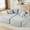 Blue Gray|Double, variant on Aukfa 69" Oversized Double Chaise Lounge Boneless Couch Modular Loveseat Sleeper Sofa Bed for Living Room, 2 Cup Holders, Corduroy, Blue Gray